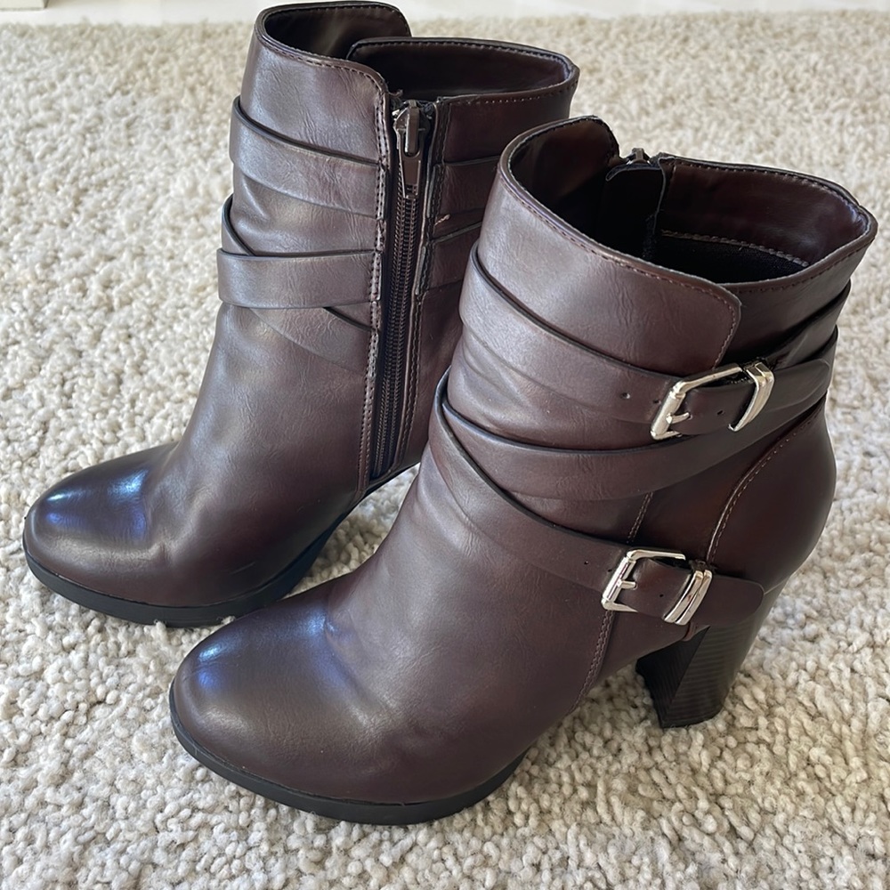 Brown Heeled Boots